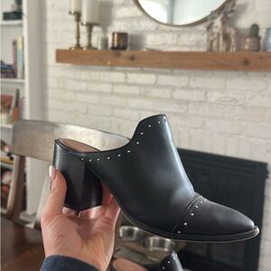 Report Black Studded Mules